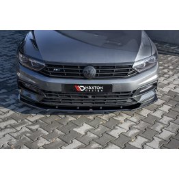 Накладка сплиттер на передний бампер на Volkswagen Passat B8 R-Line